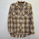 We the Free People Park Ranger Plaid Long Sleeve Button Up Back Detail Size M