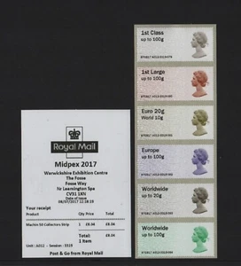 MACHIN 50th ANNIVERSARY MIDPEX JULY 2017 A012 COLLECTOR STRIP  POST GO FV £18.45 - Picture 1 of 1