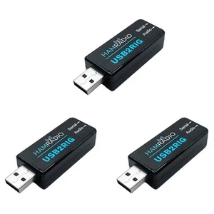 3X USB2RIG Radio USB Sound Card Connector for , , ICOM Business Radio R3F6 - Zdjęcie 1 z 6