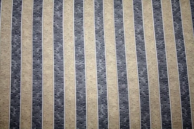 PAPER PETALS IN TAN AND GRAY STRIPE FOR MARCUS BROTHERS - 100% COTTON FABRIC - Image 1 of 3