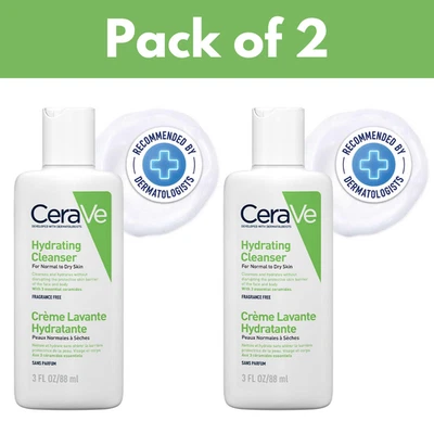 CeraVe Hydrating Cleanser For Normal To Dry Skin Non-Foaming Face Wash 88ml - Image 1 of 4