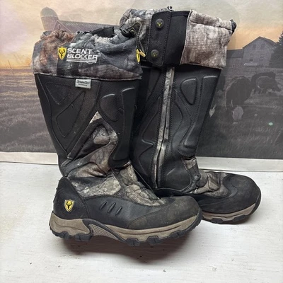 Mossy Oak Break Up Camuflaje Caza Olor Bloqueador Botas Sobre Pantorrilla Talla 11 Gorpcore Foto 1 de 4