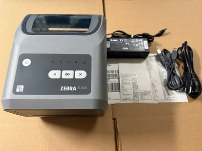 Zebra ZD420 Thermal Transfer Barcode Label Printer Ethernet USB ZD42042-C01E00EZ - Image 1 of 4