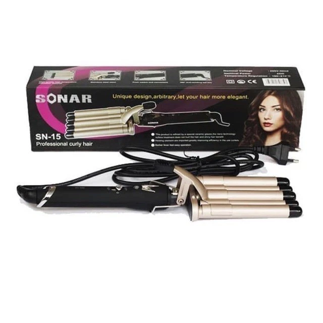 AZPRIME PIASTRA SONAR SN15 EFFETTO ONDE 5 TUBI ARRICCIACAPELLI 210°