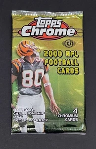 2000 Topps Chrome Hobby Football Factory Sealed Pack ( 1 Pack ) - Picture 1 of 1