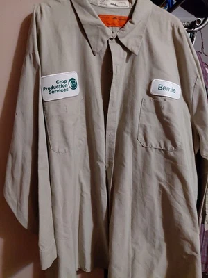 Crop Production Services Bernie Uniform Shirt Mens 4XL RedKap Long Sleeve  - Image 1 of 4