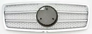 Front Grille Chrome Silver 2 Fins For '1992-'1999 Benz W140 S-Class A Style - Imagen 1 de 2