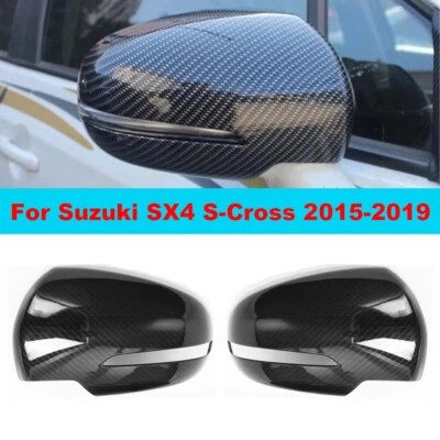 Para Suzuki SX4 S-Cross 2015-2019 2x tampa de espelho retrovisor lateral acabamento tampa de asa - Imagem 1 de 4