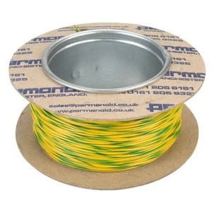 Geräteanschlusskabel 7/0,2 mm gelb/grün gestreift (Preis je 5 Meter) - Bild 1 von 1