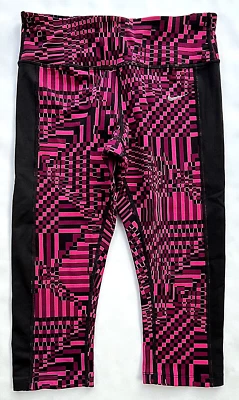NIKE RUNNING Epic Lux Pink & Black Activewear Capri Leggings 686030-616 Womens M - Image 1 of 4