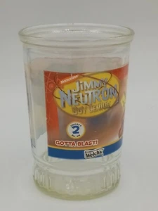 Vintage 2001 Welch's Jelly Jar Jimmy Neutron Boy Genius #2 Gotta Blast Glass Cup - Picture 1 of 3