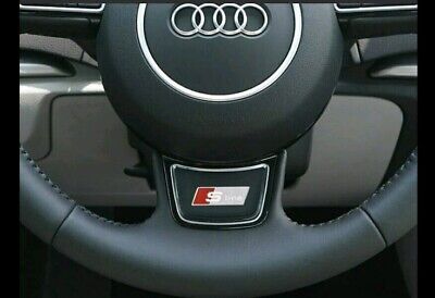 1 X Audi S-Line Emblem Logo Für Auto Lenkrad 27×9mm • 6.46€