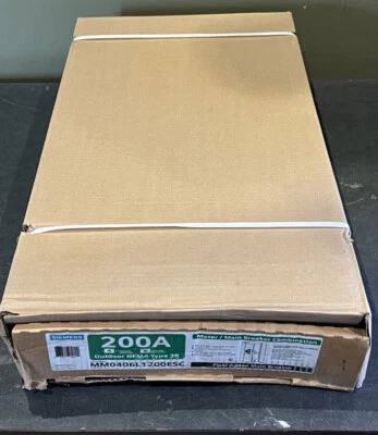 SIMENS 200A OUTDOOR NEMA TYPE 3R MM0406L1200ESC MAIN BREAKER COMBINATION - Image 1 of 2