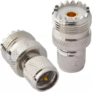 Onelinkmore UHF Adapters Mini UHF Male to UHF Female SO239 PL259 Connector RF Co - Picture 1 of 12
