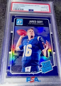 2016 Panini Donruss Optic Jared Goff Purple Rated Rookie PSA 10 Gem-Mint RC #172 - Bild 1 von 11
