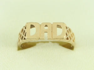 Dad Signet Ring 9ct Gold Gent's Size V 375 3.2g Ep89 - Picture 1 of 4