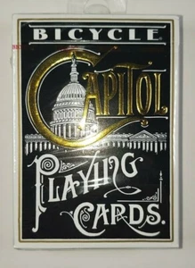 Mazzo di carte da gioco Capitol Bicycle finitura cuscino d'aria dimensioni poker USPCC NUOVO - Foto 1 di 4