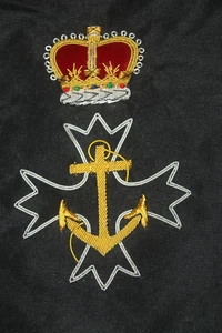 BRITISH ROYAL NAVY MODERN CHAPLAIN STOLE SASH EXCELLENT RE ENACTMENT SCARF QC - Picture 1 of 3
