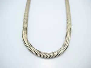 Collana maglia catena serpente testurizzata onda 5 mm argento sterling FCC 15" - Foto 1 di 5