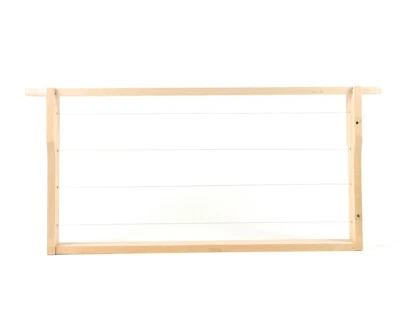 BIENEN SCHMIDT 80x Zander Rähmchen fertig gedrahtet aus LINDENHOLZ Hoffmann-Seiten 477 x 220 mm