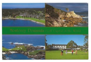 Postal Península de Monterey Capital Dorada del Mundo California - Imagen 1 de 2