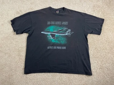 Vintage Soffe Choice T-Shirt Mens 2XL RC-135 Rivet Joint Offut Airforce Black - Image 1 of 4