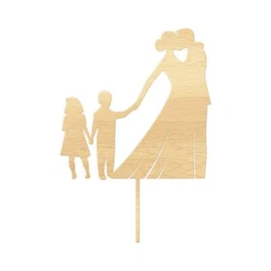 Cake Topper Pick Make A Wish Birkenoptik Hochzeit Familie Holz Cupcake Party - Bild 1 von 1