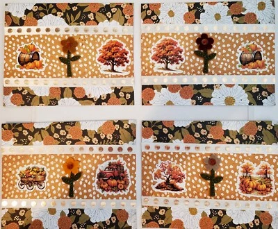 Handmade Greeting Cards -(set of 8) Fall Celebration Blank Cards with Envelopes - Image 1 of 4
