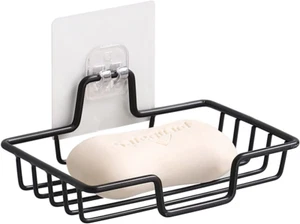 Wall Mounted Soap Dish Holder 304 Stainless Steel No Drilling Bathroom Kitchen - Picture 1 of 12