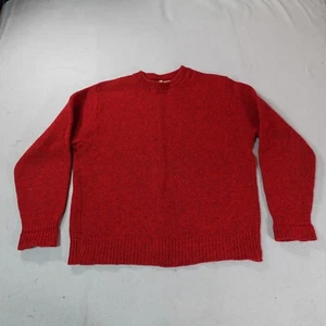 Vintage LL Bean Sweater Mens 2XL XXL Red Fisherman Knit Thick Pullover Grandpa - Picture 1 of 19