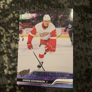 2023-24 Upper Deck Series 1 Young Guns Simon Edvinsson Red Wings #228