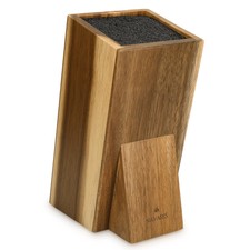 Ceppo portacoltelli universale in acacia - contenitore porta coltelli vero legno