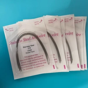 Paquetes de 50 cables de arco dental de acero inoxidable redondo con forma ovoide diente UL - Imagen 1 de 6