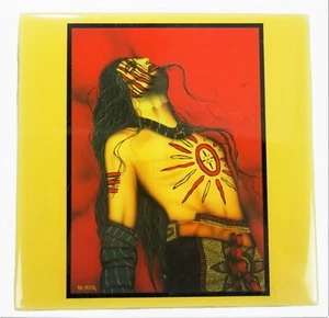 Sundancer Henri Peter SW Art Tile Native Indian Warrior Wall Hanging Trivet USA - Picture 1 of 6