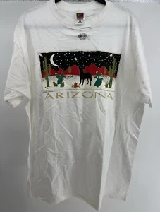 Vintage White Arizona T Shirt Size XL (Fruit Of The Loom) — Free Shipping— - Picture 1 of 12