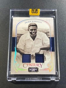 JACKIE ROBINSON 2008 DONRUSS CELEBRITY CUTS DUAL JERSEY #'D 42 OF 50 BROOKLYN