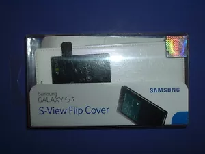 OEM Samsung S-View Flip Cover Case Galaxy S5 White EF-CG900BWESTA - Picture 1 of 1