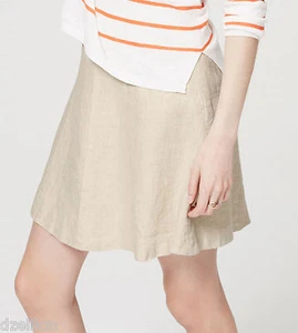 NWT Ann Taylor LOFT Linen Flare Skirt Size 10 - Picture 1 of 7