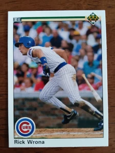 RICK WRONA CHICAGO CUBS 1990 UPPER DECK BASEBALL CARD #582 - Picture 1 of 1