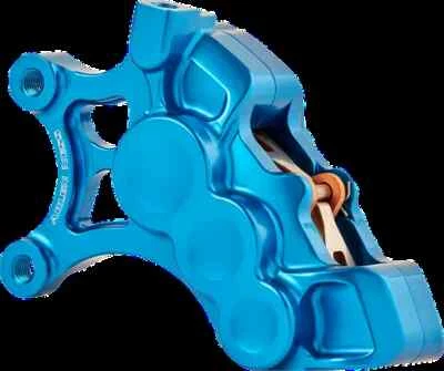AN 6-Piston Fr Left Brake Caliper 14in Blue Harley Road King CVO 13-14 - Imagem 1 de 3
