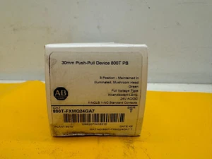 **NEW** ALLEN BRADLEY 800T-FXMQ24GA7 PUSH-PULL 3 POS ILL 24V GREEN SER T - Picture 1 of 4