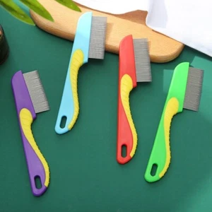 Metal Fine Nit Hair Comb With Handle Removed Head Lice And Egg Effectively - Picture 1 of 8