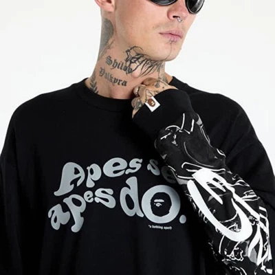 AAPE BY A BATHING APE Marbling Camo Layered LS Tee S Mint Unisex Top - Image 1 of 3