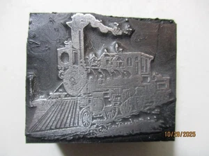 Printing Letterpress Printer Type Block Train Print Cut - Picture 1 of 6