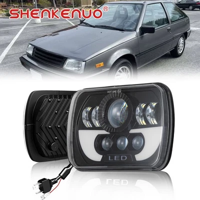 Faro cuadrado LED cromado para Plymouth Colt 1987 88 5x7 7X6" H6014/H6052/H6054 Foto 1 de 4