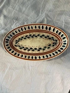 TITIAN WARE Adams Royal England Marfil 1657 Plato de servir ovalado de colección raro vid artística - Imagen 1 de 9