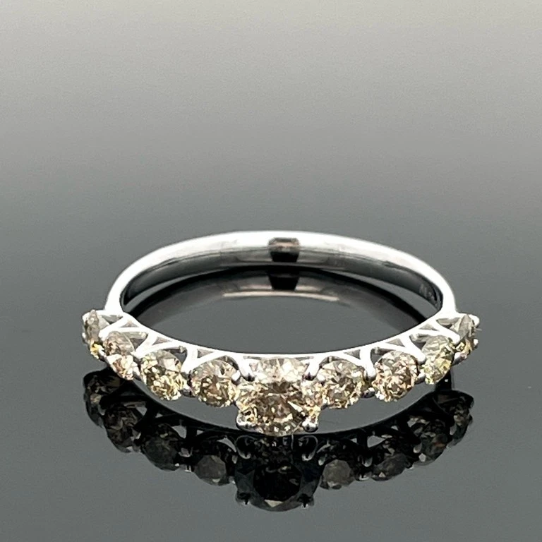 RING GR. 21 (CA. 66) AUS 950/- PLATIN MIT BRILLANTEN (GES.CA.1,0CT)  SCHMUCKJAGD - Bild 1 von 3