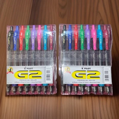 Pilot G2 Premium Gel Roller Pens 0.7mm Pack of 8 Assorted Colors - Image 1 of 2