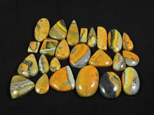 8X10-17X27MM Natural Bumble Bee Jasper Mix Cabochon Loose Gemstone 24Pcs Lot T74 - Picture 1 of 9