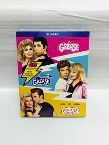 Grease Collection 3-Film Set (Blu-ray) W/Slipcover RARE OOP HTF BRAND NEW SEALED - Imagen 1 de 3